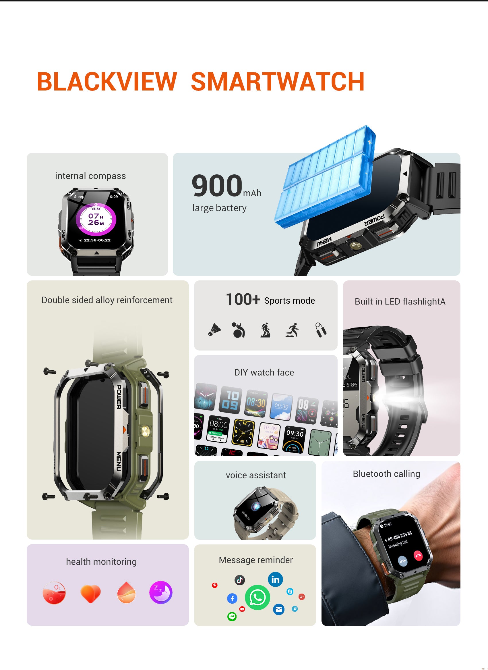Blackview W70 Pro Outdoor Smartwatch